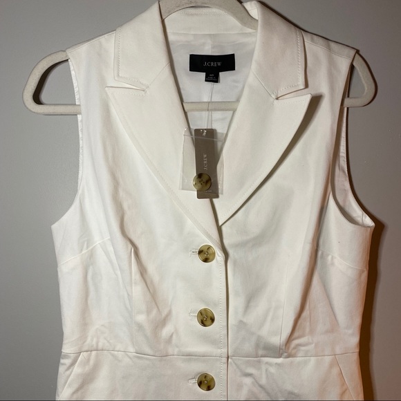 ❌SOLD❌J Crew Blazer-dress Ivory Size 10 - Picture 4 of 5